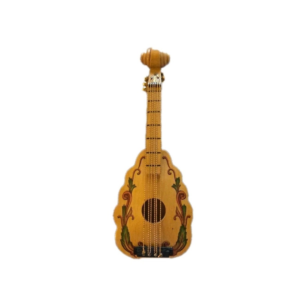 Silvestri Christmas Ornament Decorative Mandolin Musical Instrument Wooden